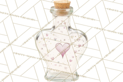 Love Potion Apothecary Clipart, Vintage Potion PNG Product Image 5