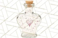 Love Potion Apothecary Clipart, Vintage Potion PNG Product Image 5