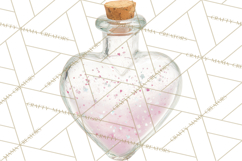 Love Potion Apothecary Clipart, Vintage Potion PNG Product Image 3