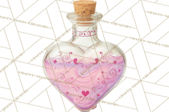 Love Potion Apothecary Clipart, Vintage Potion PNG Product Image 4