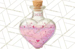 Love Potion Apothecary Clipart, Vintage Potion PNG Product Image 4