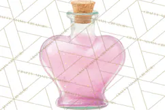 Love Potion Apothecary Clipart, Vintage Potion PNG Product Image 5