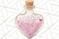 Love Potion Apothecary Clipart, Vintage Potion PNG Product Image 2