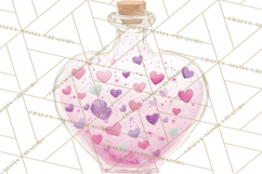 Love Potion Apothecary Clipart, Vintage Potion PNG Product Image 4