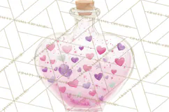 Love Potion Apothecary Clipart, Vintage Potion PNG Product Image 4