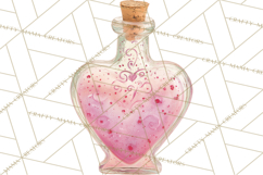 Love Potion Apothecary Clipart, Vintage Potion PNG Product Image 5