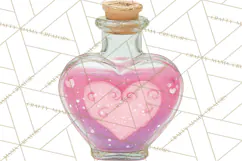 Love Potion Apothecary Clipart, Vintage Potion PNG Product Image 2