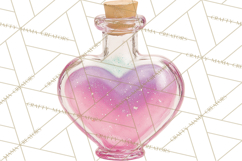 Love Potion Apothecary Clipart, Vintage Potion PNG Product Image 3