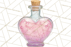 Love Potion Apothecary Clipart, Vintage Potion PNG Product Image 4