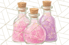 Love Potion Apothecary Clipart, Vintage Potion PNG Product Image 5