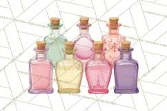 Love Potion Apothecary Clipart, Vintage Potion PNG Product Image 2