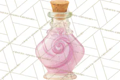 Love Potion Apothecary Clipart, Vintage Potion PNG Product Image 3