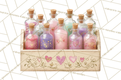 Love Potion Apothecary Clipart, Vintage Potion PNG Product Image 2