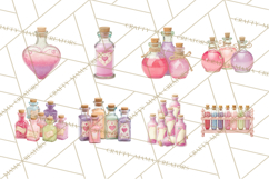 Love Potion Apothecary Clipart, Vintage Potion PNG Product Image 6
