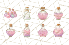 Love Potion Apothecary Clipart, Vintage Potion PNG Product Image 2