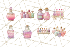 Love Potion Apothecary Clipart, Vintage Potion PNG Product Image 4
