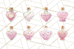 Love Potion Apothecary Clipart, Vintage Potion PNG Product Image 3