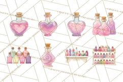 Love Potion Apothecary Clipart, Vintage Potion PNG Product Image 7