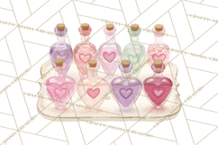 Love Potion Apothecary Clipart, Vintage Potion PNG Product Image 3