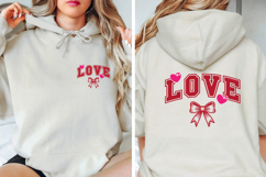 Love Arched SVG Quote with Bow and Hearts Product Image 2