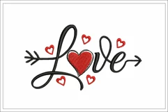 Love Arrow embroidery design, Valentine's Day embroidery Product Image 1