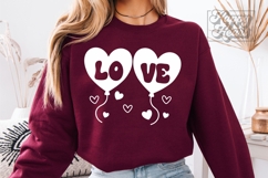Love Balloons SVG PNG - Valentine's Day SVG Cut File Product Image 2