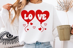 Love Balloons SVG PNG - Valentine's Day SVG Cut File Product Image 1