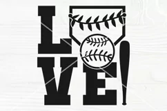 Baseball Love SVG Cut File, Baseball Mom Svg, Png, Dxf, Eps Product Image 2