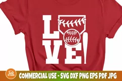 Baseball Love SVG Cut File, Baseball Mom Svg, Png, Dxf, Eps Product Image 3