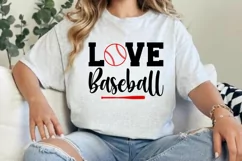 Love Baseball SVG , Sports SVG , Baseball Tournament SVG Product Image 3