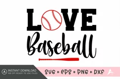 Love Baseball SVG , Sports SVG , Baseball Tournament SVG Product Image 1