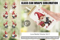 Glass Can Wraps Love Basket Gnome Product Image 1