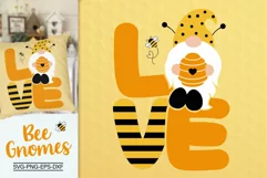 Love Bee Gnome Svg, Honey Bee Gnome Svg, Bees Svg Product Image 2