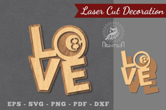 Love Billiard Laser Cut Decoration Product Image 1