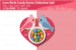Love birds Candy Dome Holder Product Image 4