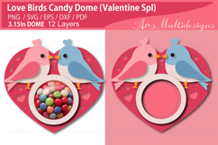 Love birds Candy Dome Holder Product Image 2