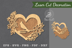 Love Bird Laser Cut Decoration Product Image 1