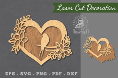 Love Bird Laser Cut Decoration Product Image 1