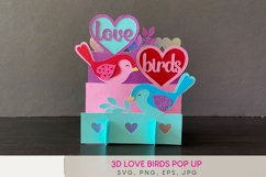 3D VALENTINE LOVE BIRDS POP UP Product Image 1