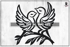 Love Birds | St. Valentine's Day SVG, AI, Dxf &amp; Png Cut file Product Image 1