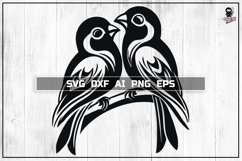 Love Birds | St. Valentine's Day SVG, AI, Dxf &amp; Png Cut file Product Image 1