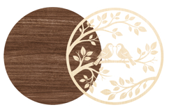 Love Birds Branch Laser Cut SVG Product Image 2