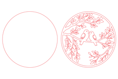Love Birds Round Laser Cut SVG Product Image 2
