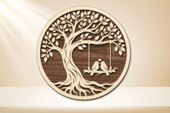 Love Birds Tree Laser Cut SVG Product Image 1