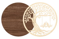 Love Birds Tree Laser Cut SVG Product Image 2