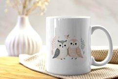 Set of cute birds, boho style watercolor clipart Product Image 5