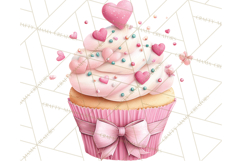 Cute Valentine Dessert Clipart PNG Cupcakes Cookie Chocolate Product Image 4