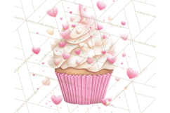 Cute Valentine Dessert Clipart PNG Cupcakes Cookie Chocolate Product Image 2