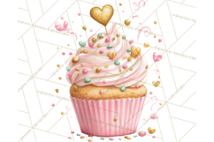 Cute Valentine Dessert Clipart PNG Cupcakes Cookie Chocolate Product Image 3