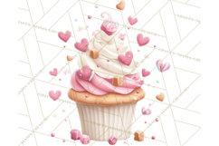 Cute Valentine Dessert Clipart PNG Cupcakes Cookie Chocolate Product Image 3